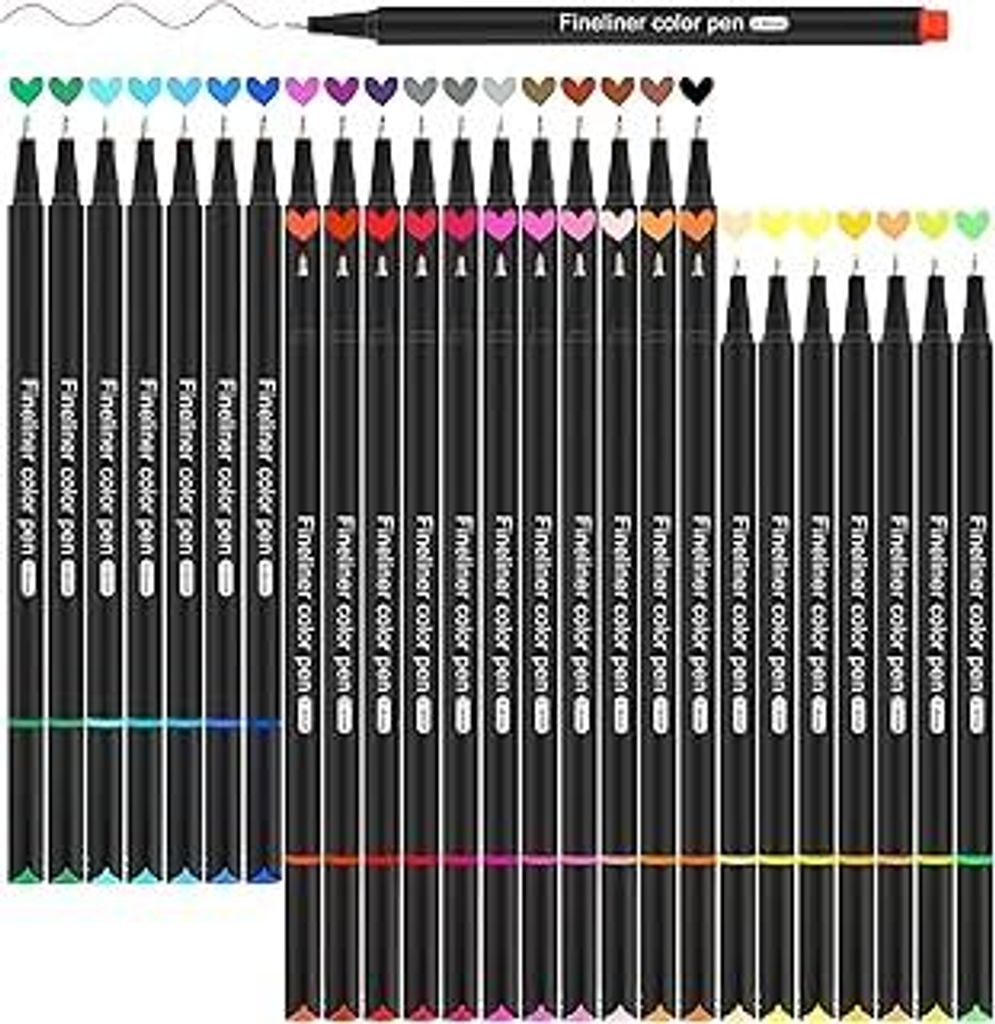 Funnasting Fineliner Stift, 36 Farben Feine Filzstifte 0.4mm Spitze, Feiner Spitze zum Schreiben, Ausmalen, Markieren, Journaling Comics, Ideal fü...