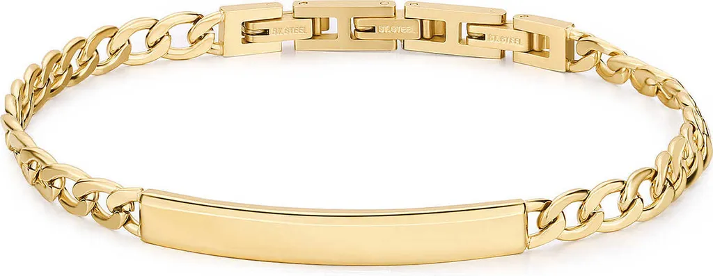 Bracelet plaque homme Brosway Riptide Gold : style durable sans ternir