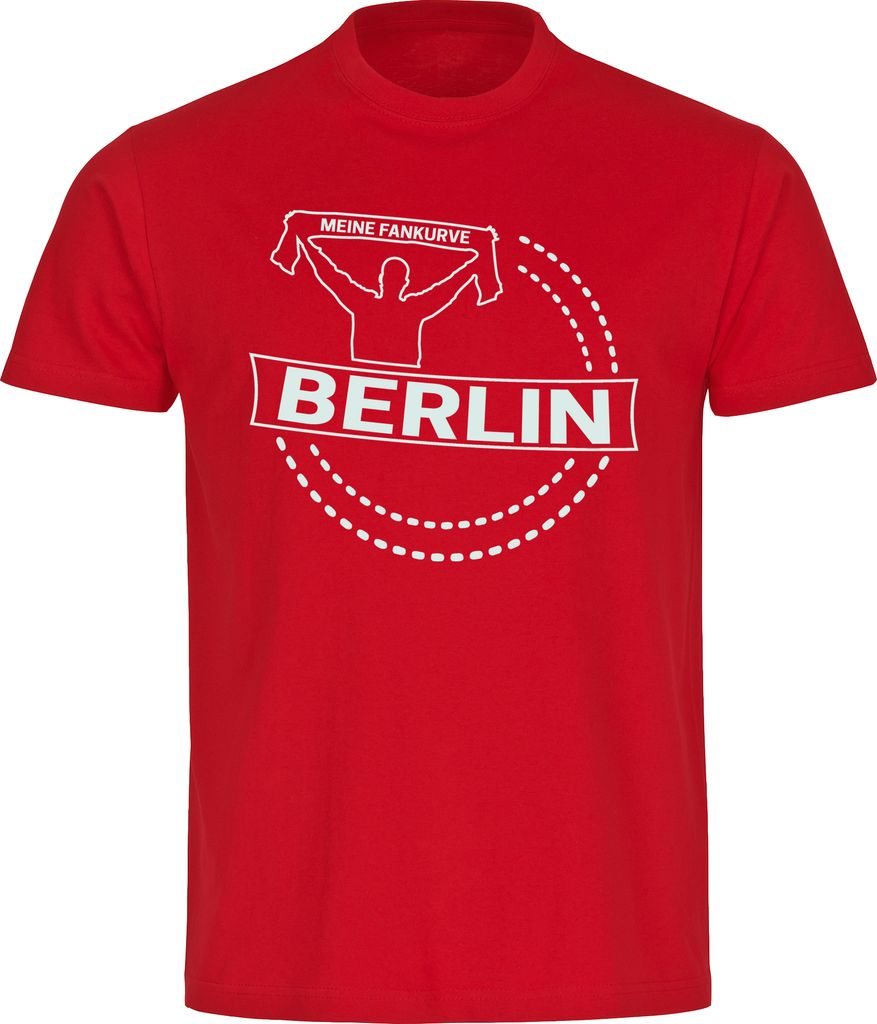 multifanshop Kinder T-Shirt - Berlin rot - Meine Fankurve, rot, Größe 152