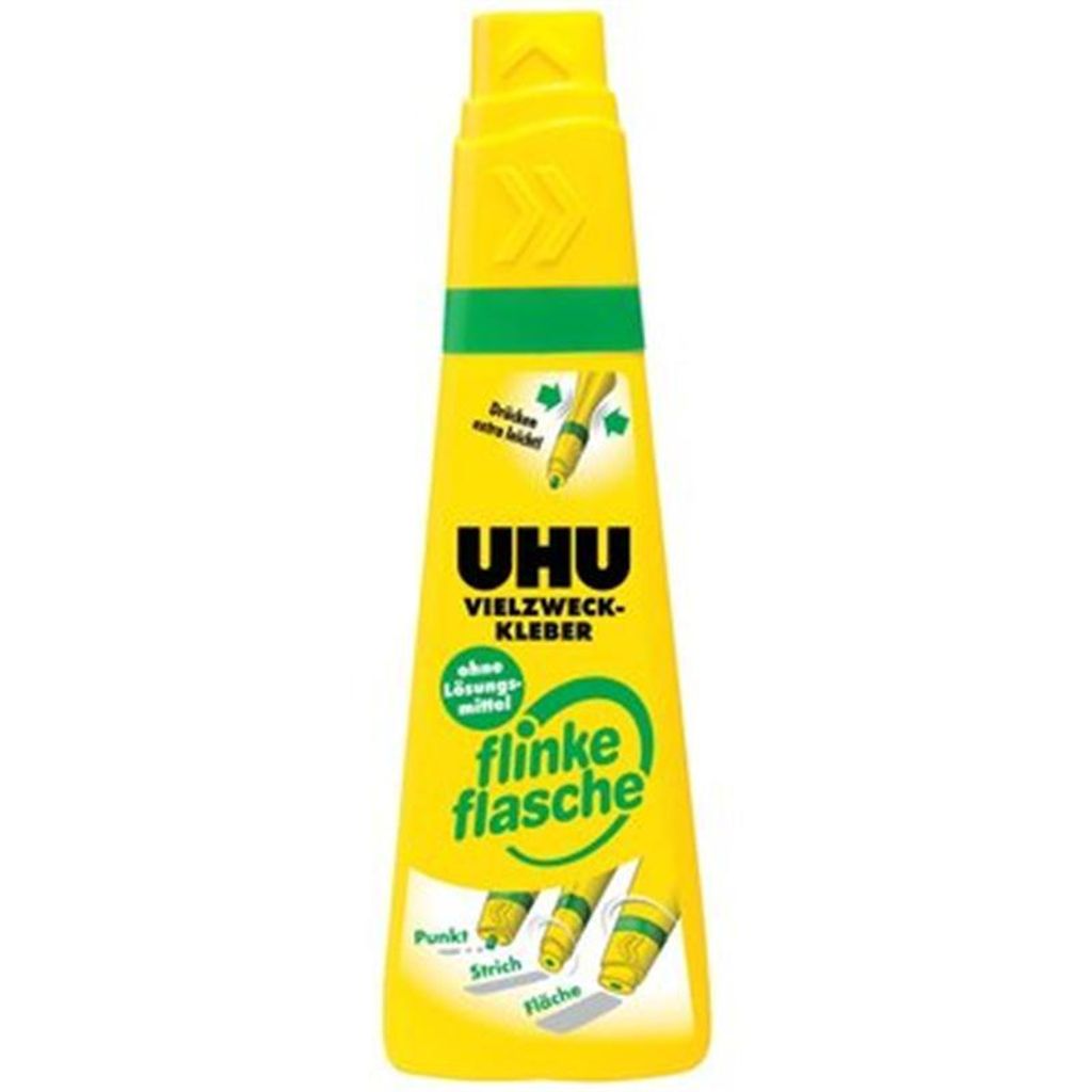 UHU Vielzweckkleber flinke Flasche Renature 100g, 60 °C, Produktbild 