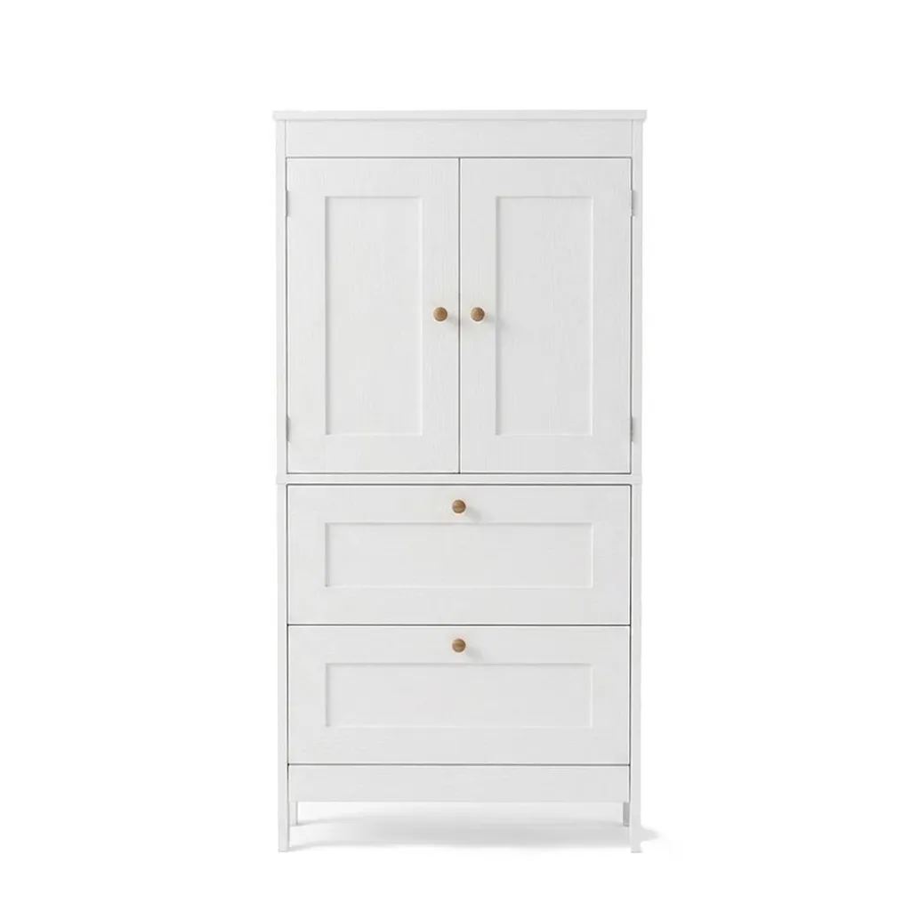 Meuble de bain blanc 120 cm à double tiroirs soft-close - Style Loft