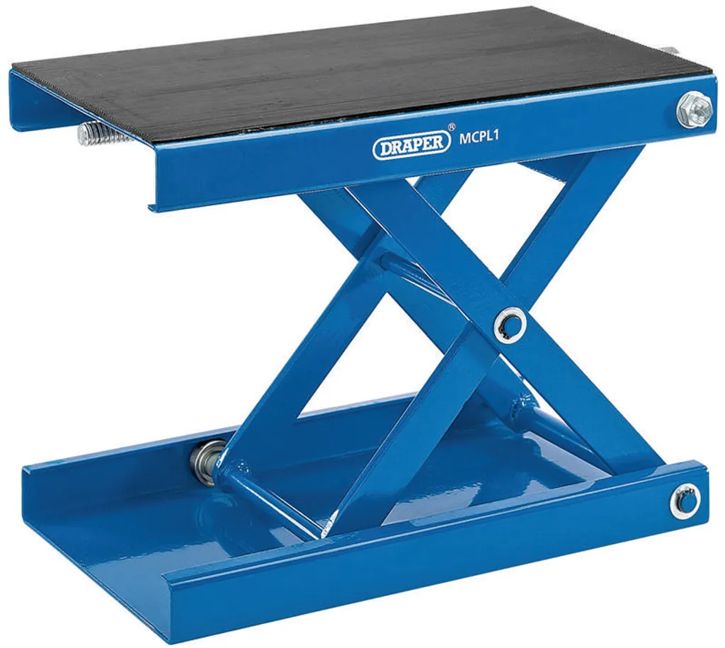 Draper MCPL-1 Cric lève-moto hydraulique robuste avec capacité 450kg