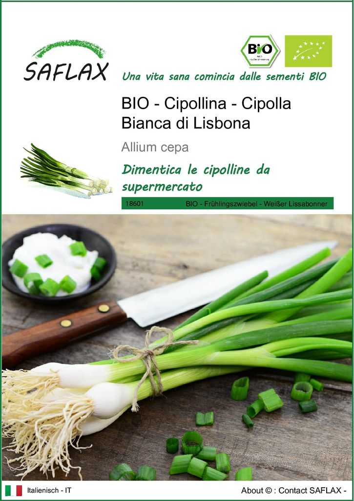 SAFLAX  -- Cipollina - Cipolla Bianca di Lisbona  - 150 Immagine del prodotto 