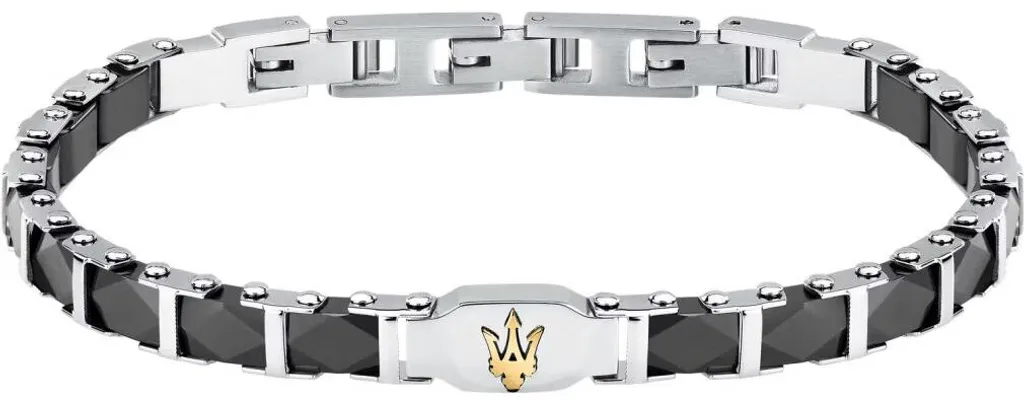 Bracelet rigide homme acier et céramique : alliance de force et élégance