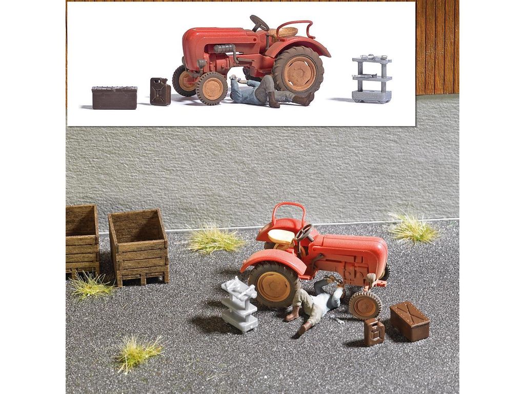 Busch A-Set: Traktorreparatur H0 7937
