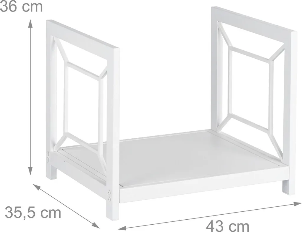Range-bûches intérieur design en fer - Porte-bûches compact 40cm élégant - 4