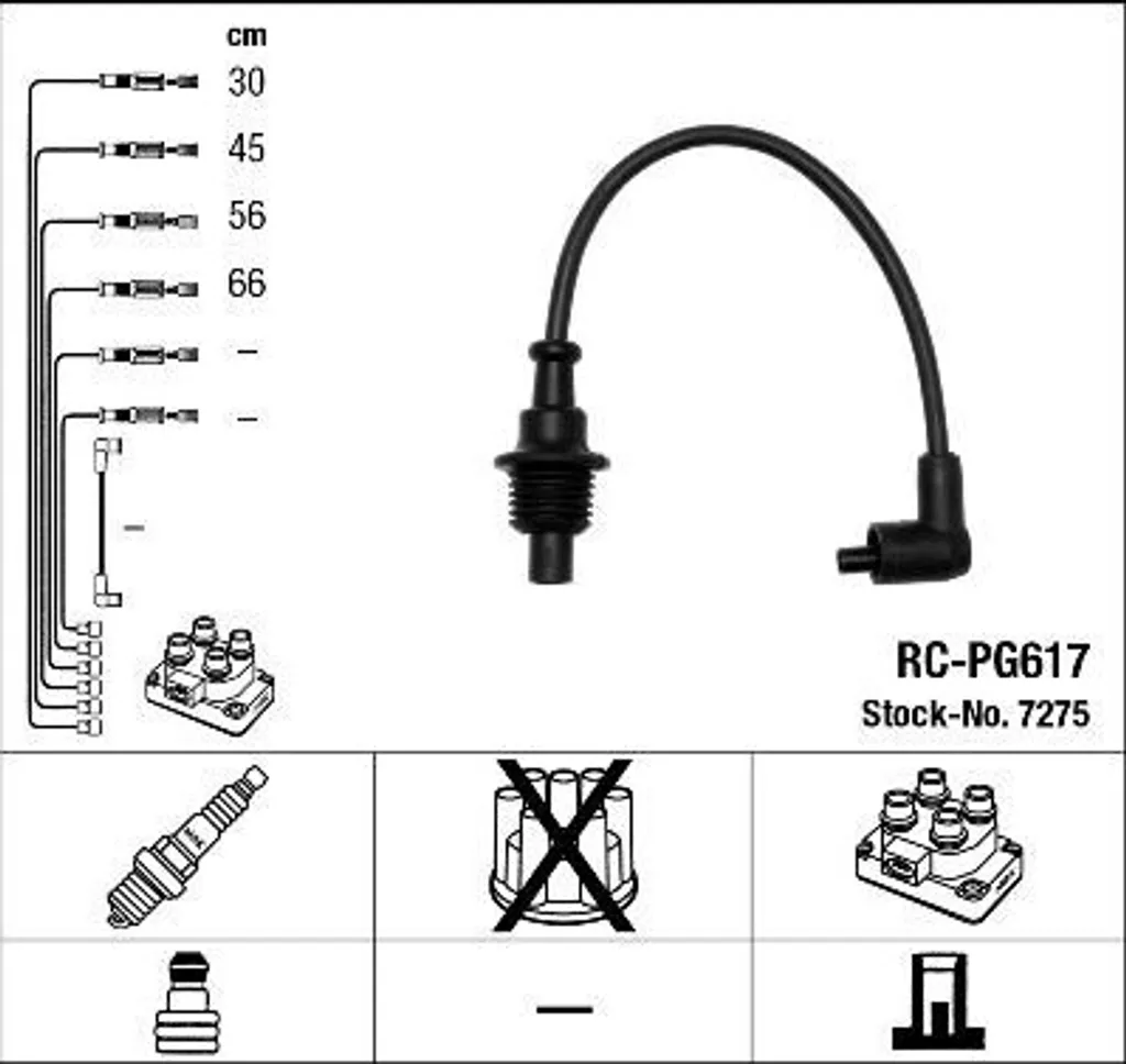Faisceau d'allumage silicone NGK 7275 haute conductivité électrique