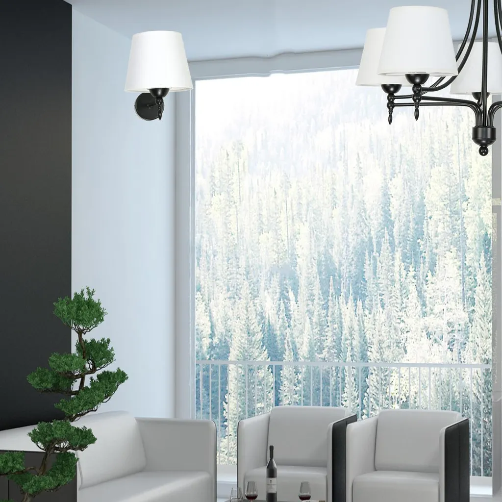 Applique murale blanche abat-jour noir ARTURO 11-993 design moderne