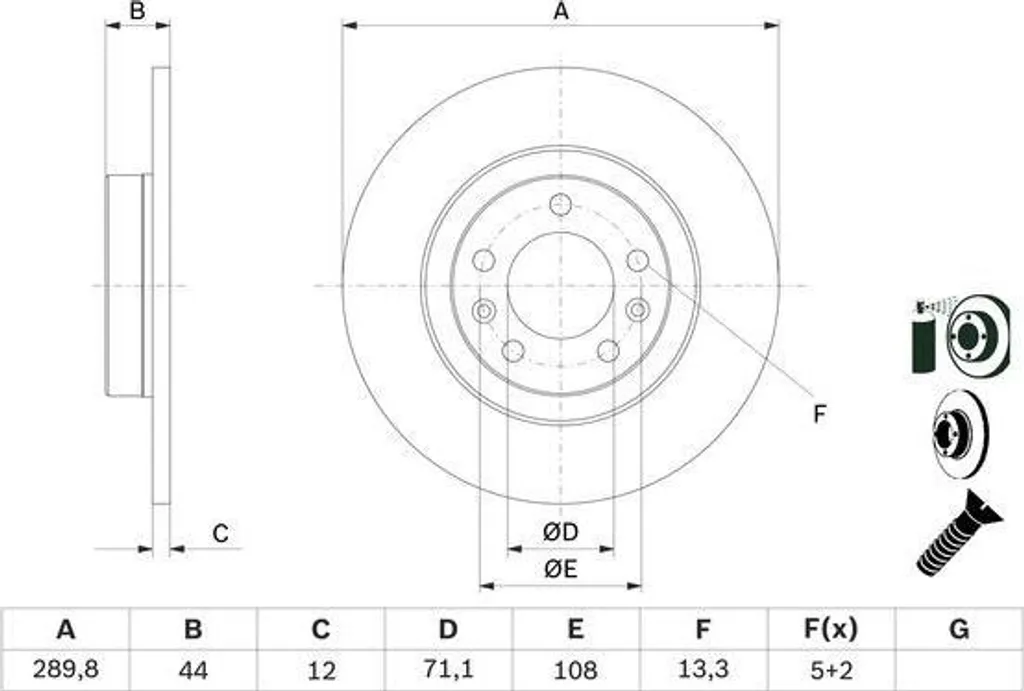 Disque de frein haute performance Bosch 4249E0 pour Peugeot 508 SW 8E