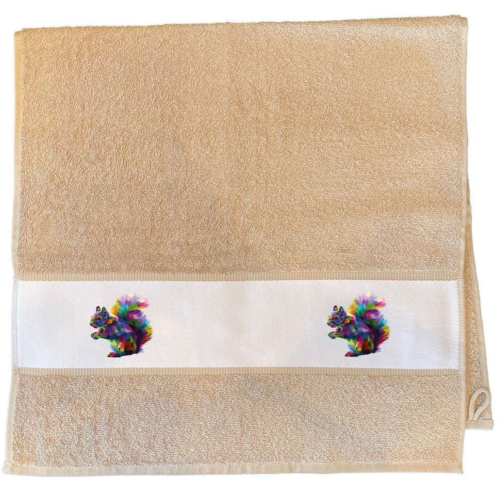 Huuraa Handtuch Eichhörnchen Colorful 50x100cm Sand Baumwolle Handtuch Geschenkidee