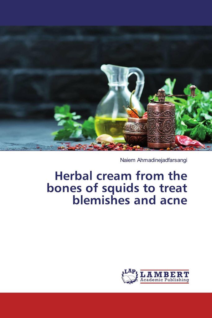 Herbal cream from the bones of squids to treat blemishes and acne
