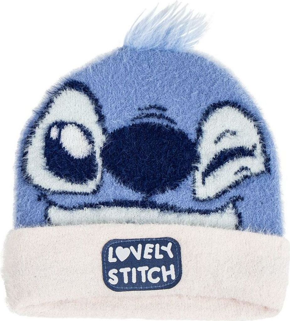 Strickmütze Lovely Stitch Blue Bunt Unisize Disney