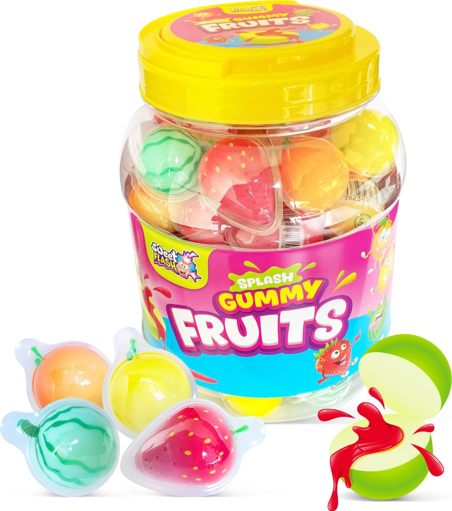 Splash Gummy Fruits ovocné želé 1080 g skladovací sklenice Obrázek produktu 
