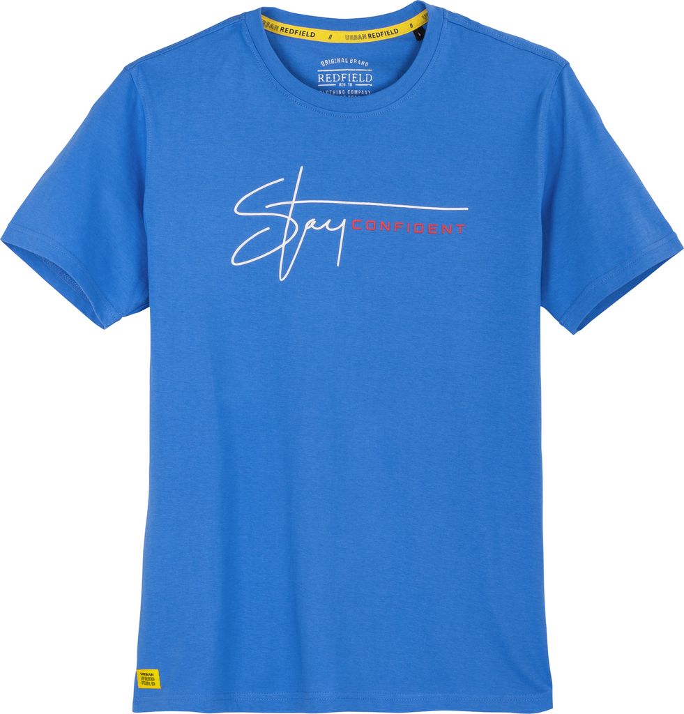 Redfield Übergrößen T-Shirt blau Stay Confident