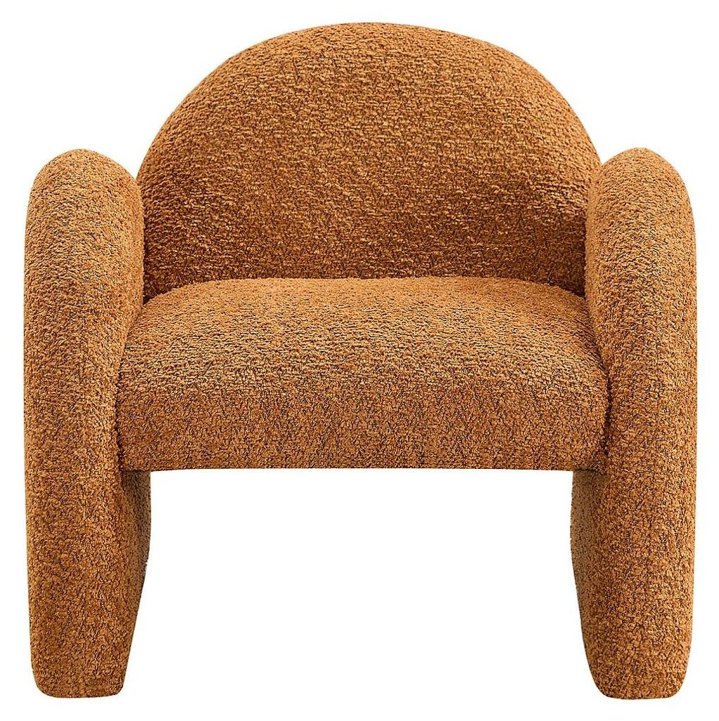 Kindersessel aus Bouclé-Stoff in Terrakotta-Farbe von MOSALO
