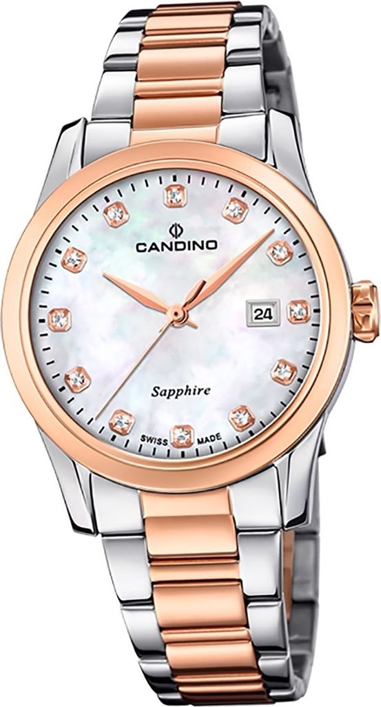 Candino Damen Analog Armbanduhr silber kupfer rosegold Candino Classic D2UC4739/1