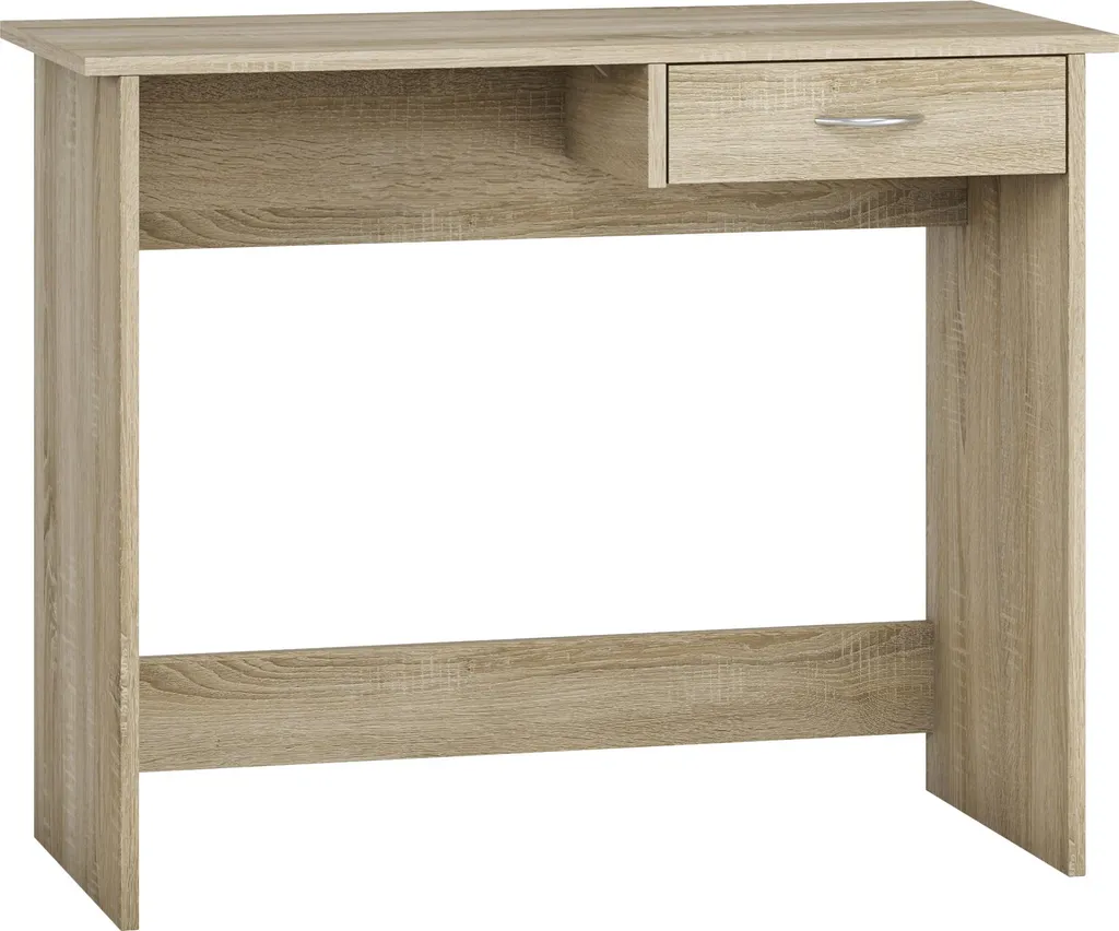 Petit Bureau Informatique 90 cm Chêne Sonoma - Table de Travail Tiroir