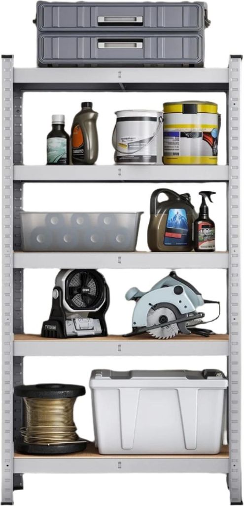 Rootz Heavy-Duty Kellerregal - Lagerregal - Pulverbeschichteter Stahl - 650kg Max Load - 30cm x 75cm x 150cm