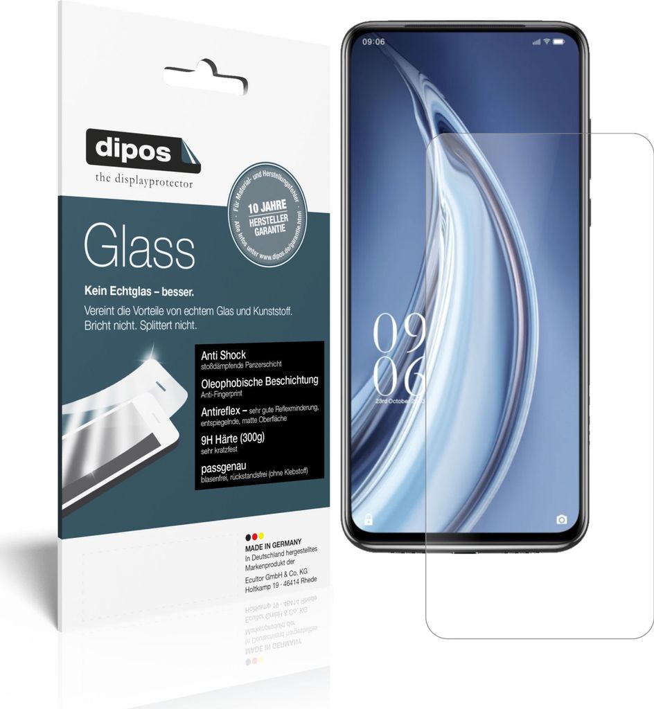 2x Schutzfolie für Elephone PX Pro matt - Anti-Shock 9H Folie dipos Glass Kunststoffglas