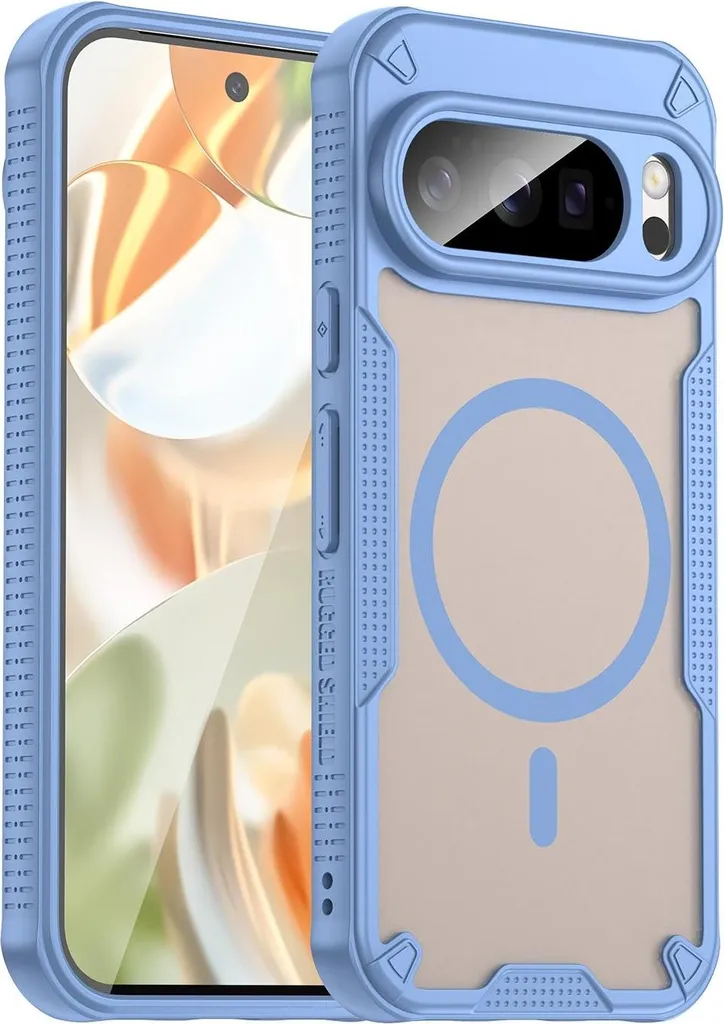 Cover MagSafe Google Pixel 10 Pro Phonesta - Blu Semi-Trasparente