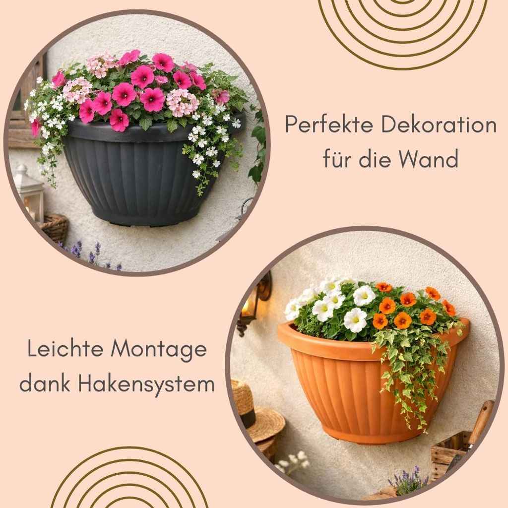 Blumentopf Wand Wandvase Wandblumentopf Blumentopf