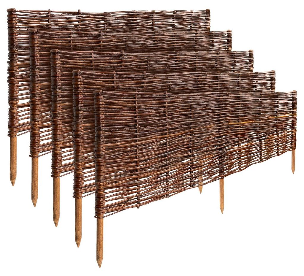 Creative Home Sada 5 vrbových zahradních obrub 100 x 40 cm Obrázek produktu 