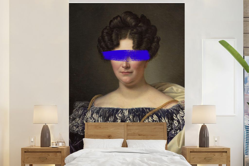 MuchoWow Fototapete für Wohnzimmer oder Schlafzimmer Wandtapete Vinyl Motivtapete Johanna Henriette Engelen - Dubois Drahonet - Gemälde - 225x3...