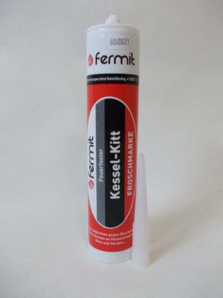 Feuerfester Kesselkitt 1000° für Kessel, Öfen, Herde 310g Kartusche