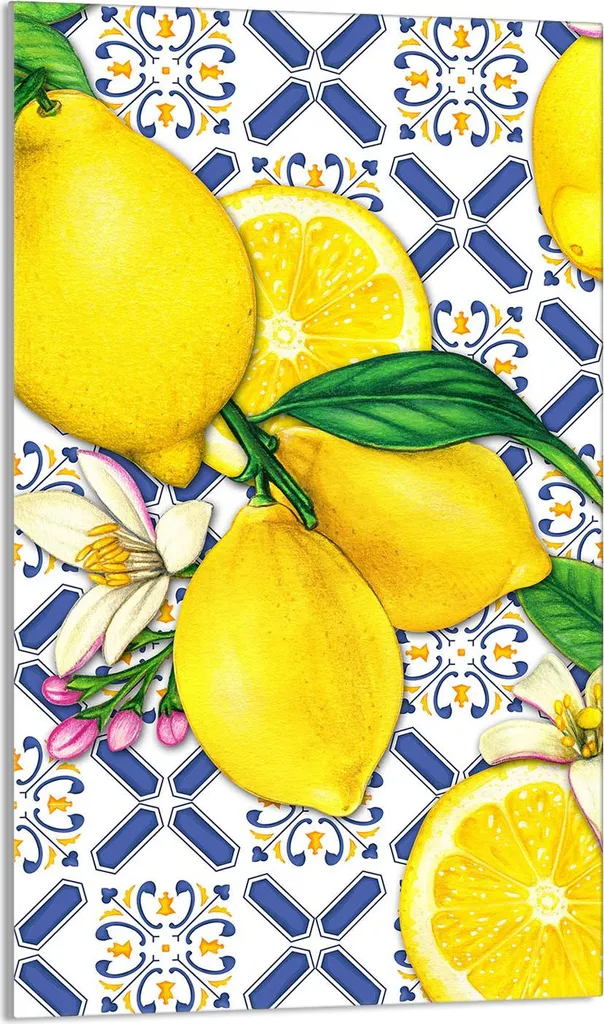 Copri Piano 30x52 Giallo Limone | Piastra Vetro per Induzione e Tagliere