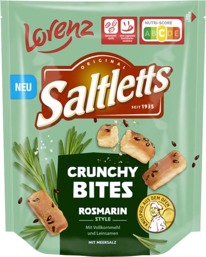 Lorenz Saltletts Crunchy Bites Rosemary opakowanie smakowe Zdjęcie produktu 