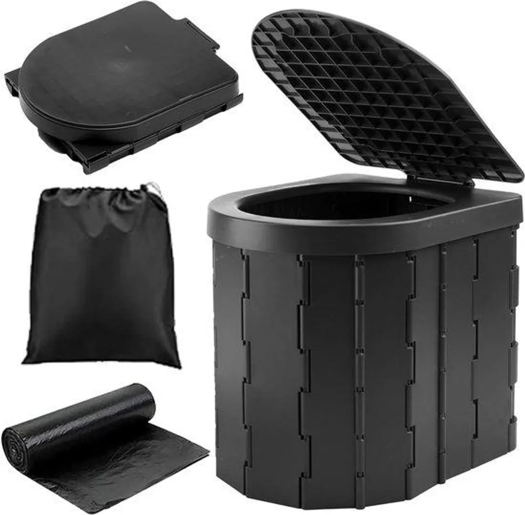 Toilettes de camping pliantes et portables avec seau amovible - 20L