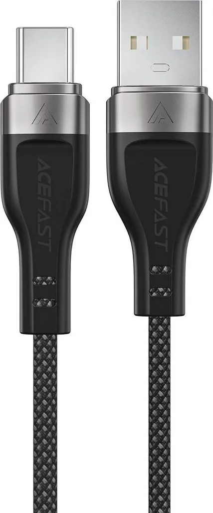 Cavo Acefast C11-04 USB-A a USB-C 3A 1.2M Magnetico Anti-groviglio Nero