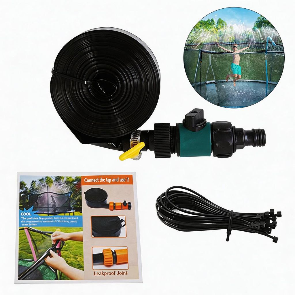 Trampolin Sprinkler 12m für Kinder, Outdoor Wasserspiel für Produktbild 