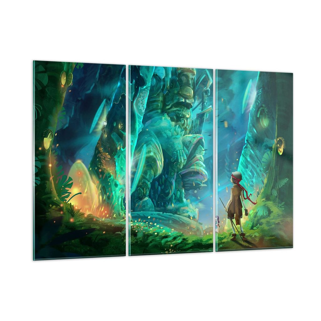 Bilder auf glas - Alt höhle geheimnis spaß - 105x70cm - Glasbilder - Wandbilder - Kunstdruck - zum Aufhängen bereit - Wanddekoration aus Glas - ...