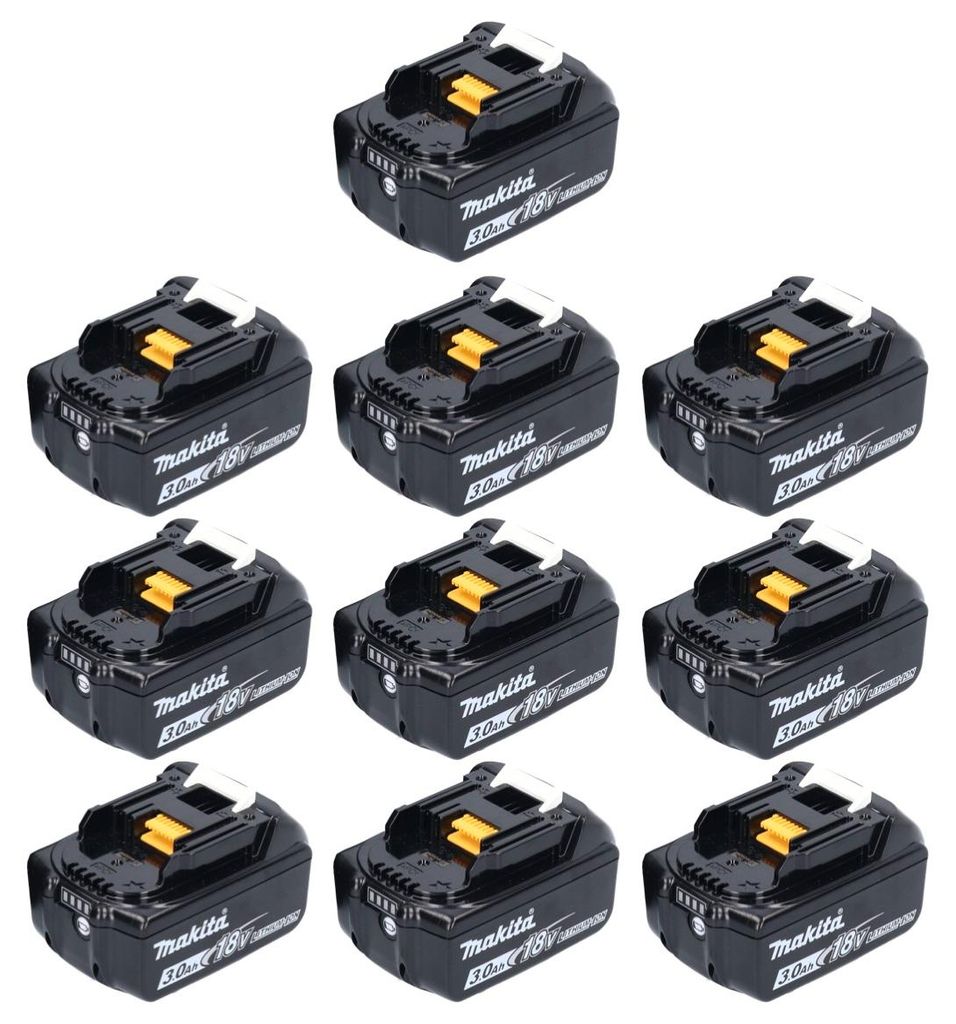 Set di batterie Makita 10x BL 1830 B 18 V 3,0 Ah / 3000 mAh Immagine del prodotto 