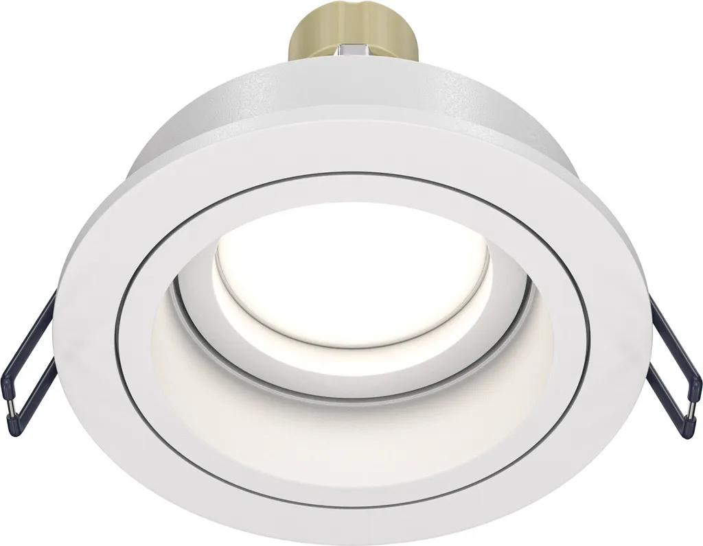 Plafonnier Rond Encastrable Blanc Maytoni Atom pour Ampoule LED GU10 IP20