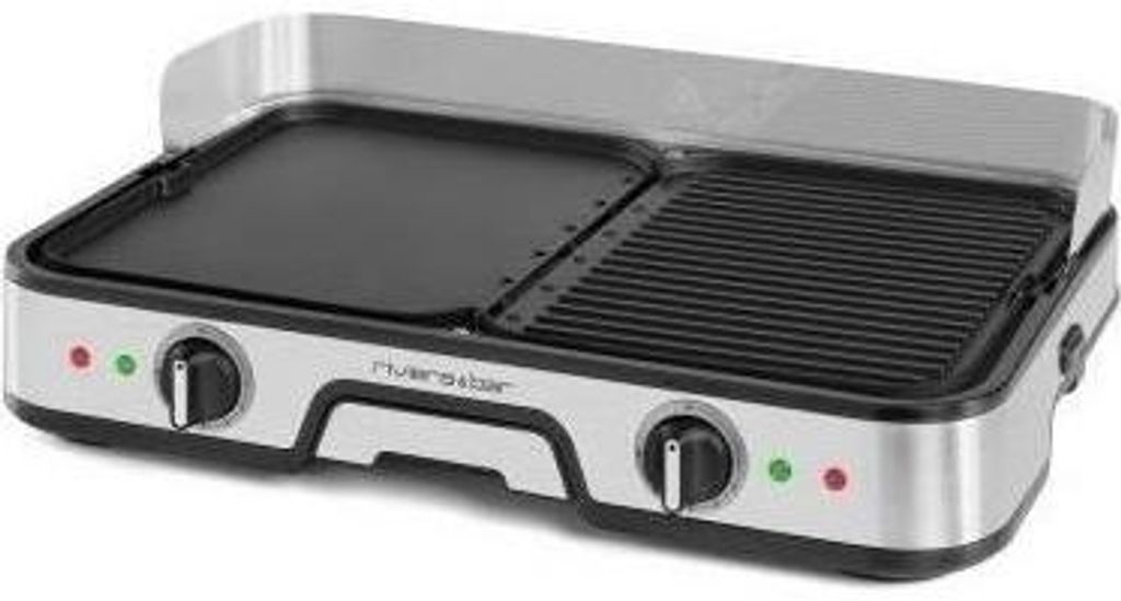 RIVIERA & BAR Grillplatte - QPL525 - Grillfläche 45,5 x 29 cm - 6 bis 8 Personen - 2000 W