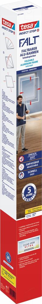 tesa Fliegengitter ALU FALT Faltrahmen 1,4x1,4m weiss Image du produit 