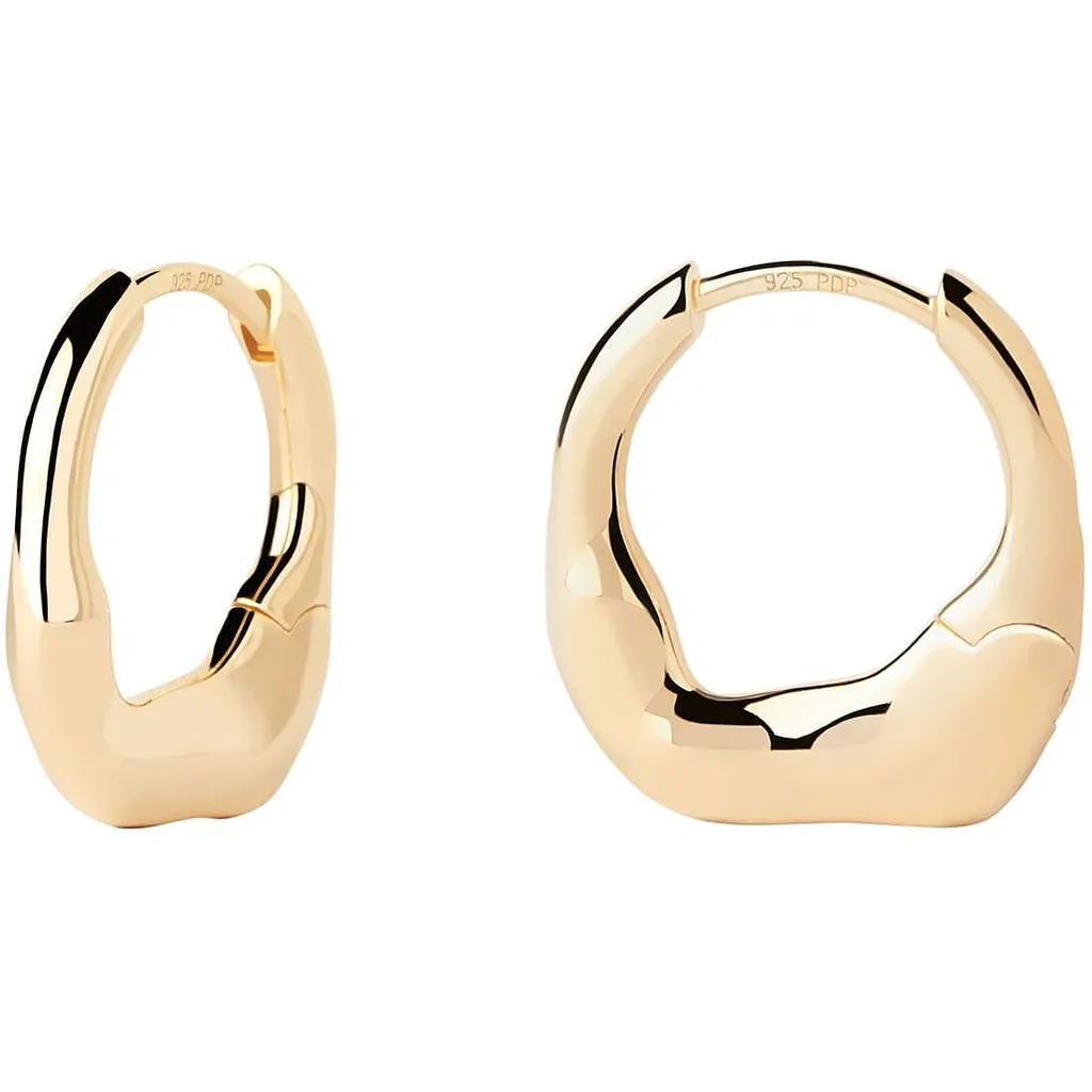 Orecchini PDPAOLA Magma: Stile Irregolare in Oro Giallo 18K
