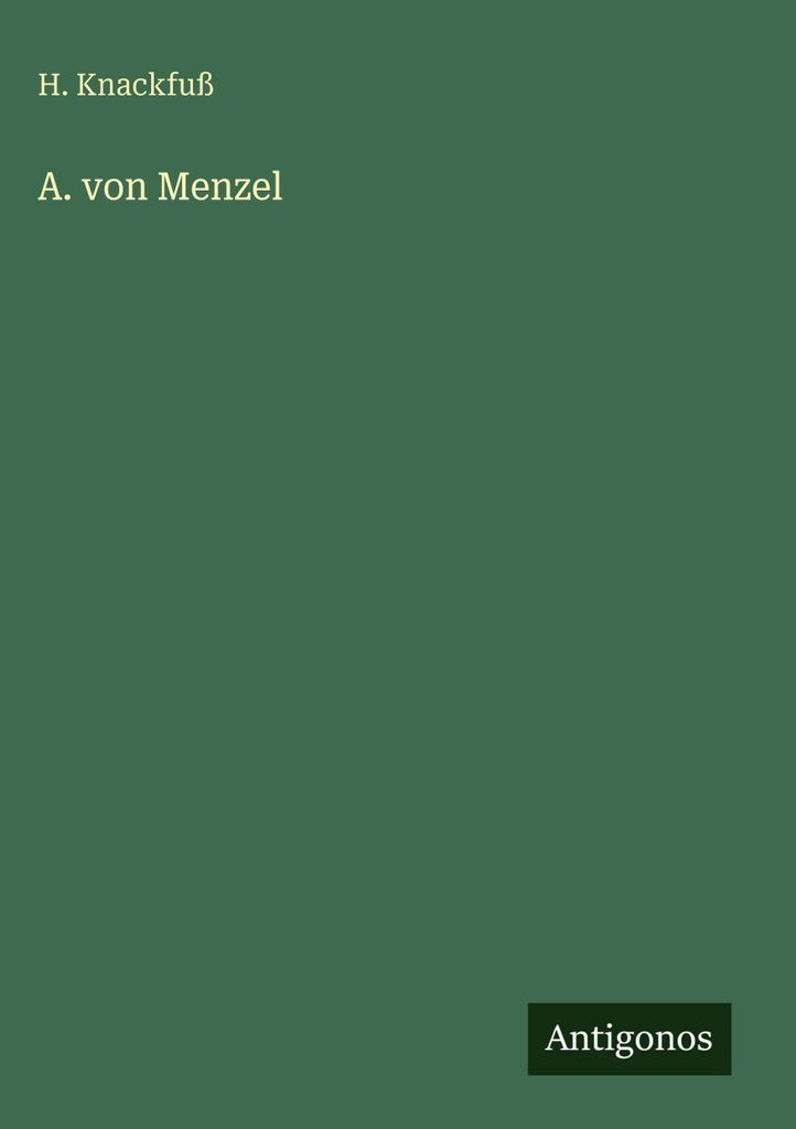 A. von Menzel