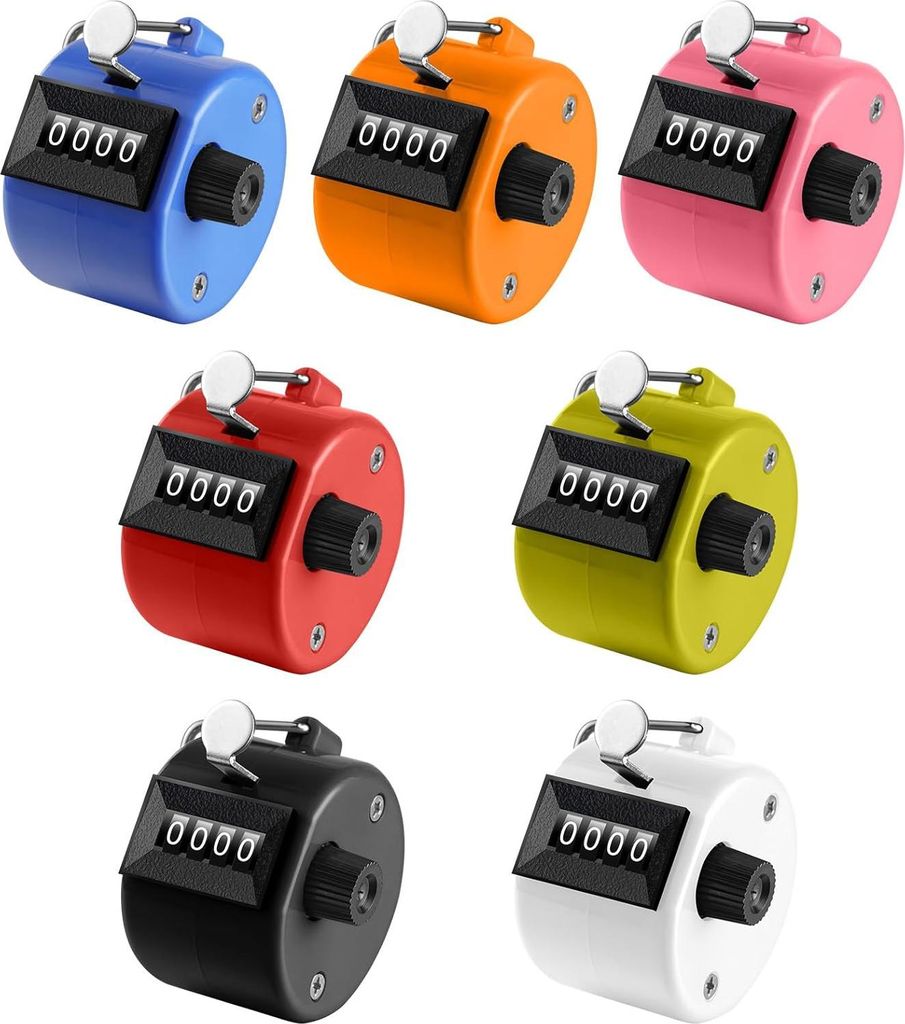 flintronic Handzähler Zähler, Metall Zähler, Manuelle Klicker, 4 Stellige Zähler Fingerzähler, Mechanischer Handzähler für Personenzähler, ...