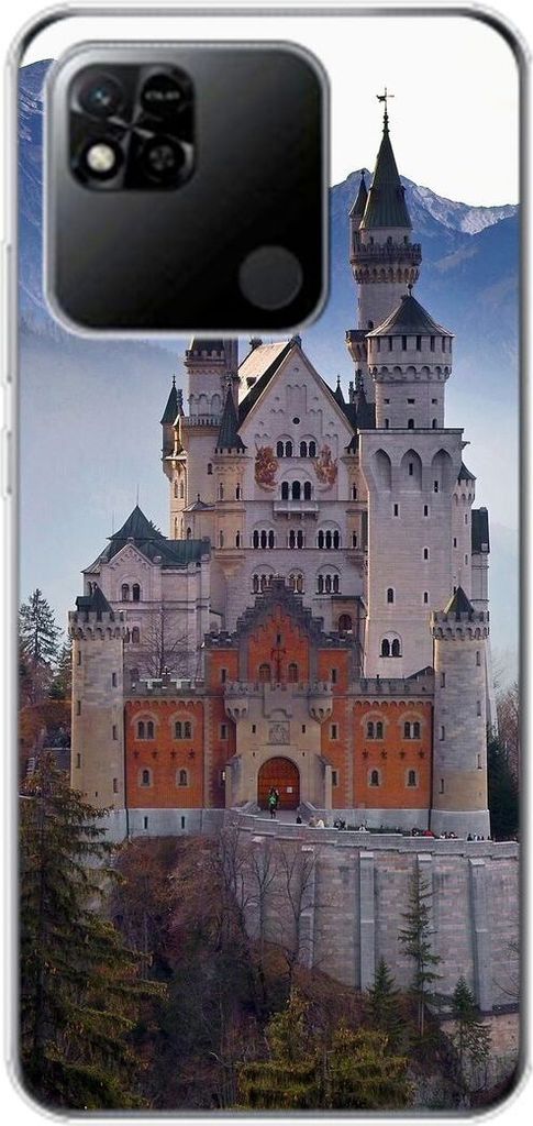 König Design Hülle kompatibel mit Xiaomi Redmi 10A Kunststoff Soft Handyhülle - Handy Case Schloß Neuschwannstein