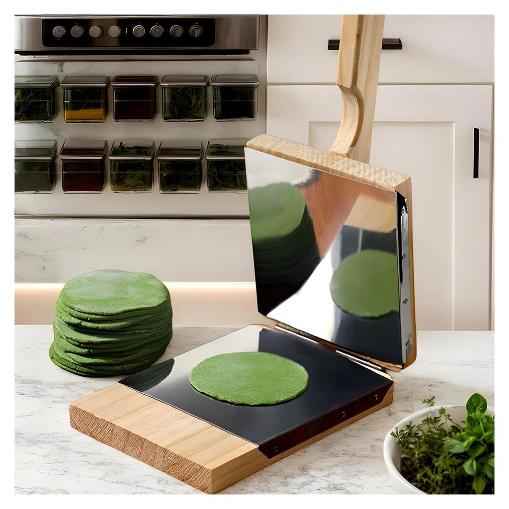 Empanada-Presse – 25,5 x 20 cm Edelstahl-Teigpresswerkzeug | Multifunktionale Knödelpresse | Manuelles Werkzeug zum Formen von Teig für die Küche
