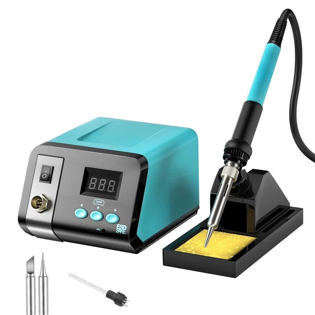 Lötstation - Lötkolben Set - Einstellbare Temperatur - Konstante Temperaturregelung - Schnelles Aufheizen - Für Elektronik & PCB-Reparatur - 220V