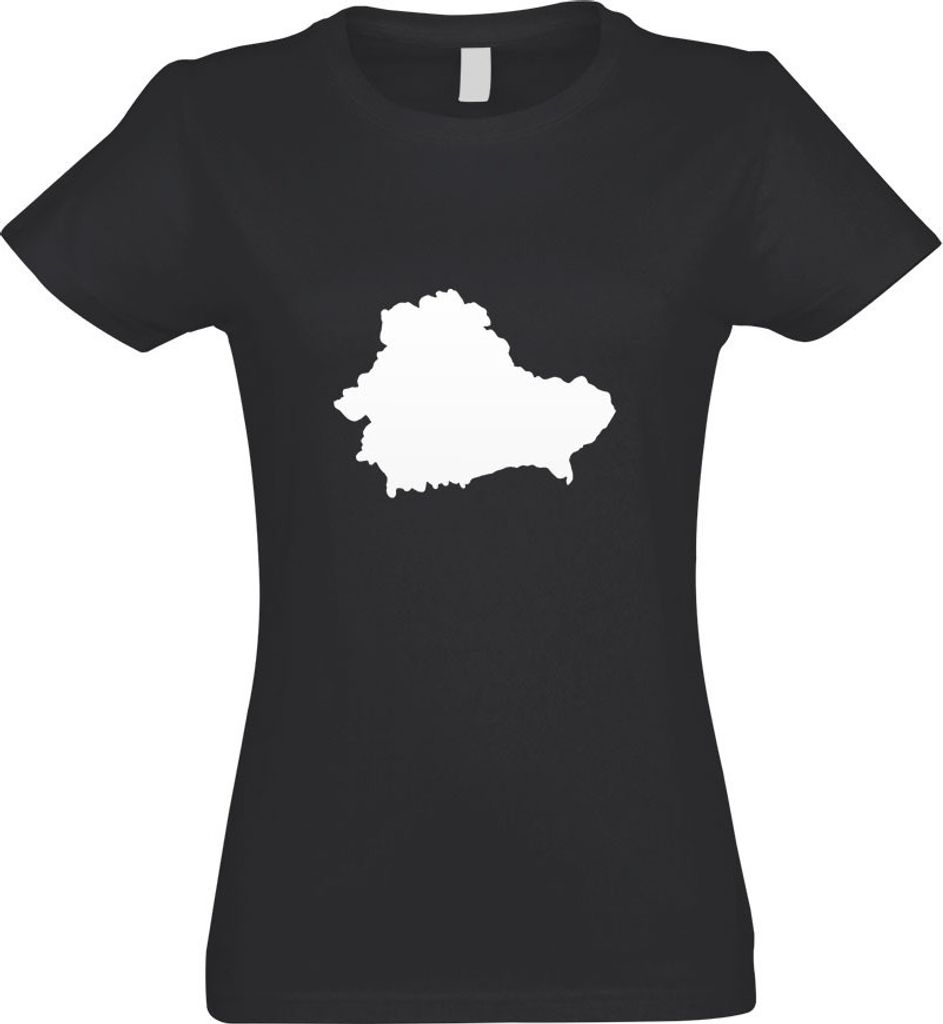 Kiwistar - T-Shirt tailliert - Damen - Graphit - Belarus - Weißrussland - mit Motiv Bedruckt - Funshirt Design - Sport - Freizeit - Damen - L