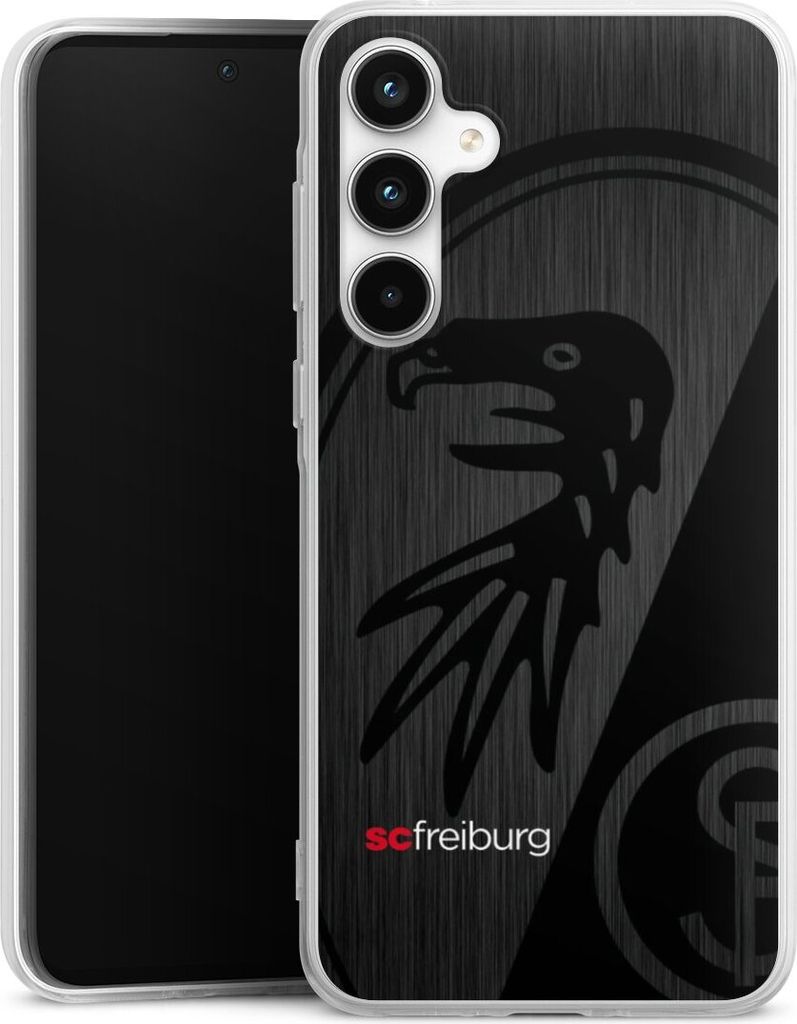 DeinDesign Handyhülle für Samsung Galaxy A35 5G Silikon Hülle Case Smartphone Schutzhülle Metallic Look Offizielles Lizenzprodukt SC Freiburg
