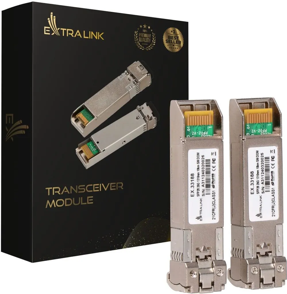 Rivoluziona la tua Rete: Extralink SFP28 25G 10km DOM 2-Pack