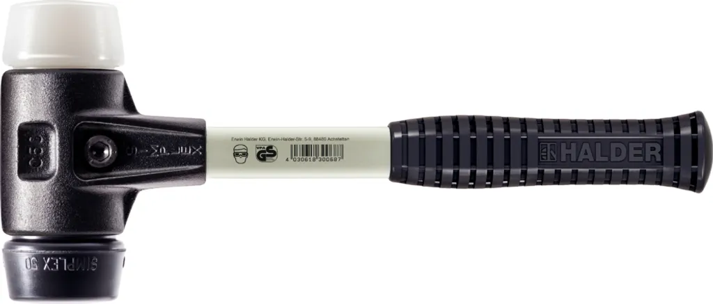 SIMPLEX Mazza Soft-Face Ø 40 | Gomma e Superplastica Halder