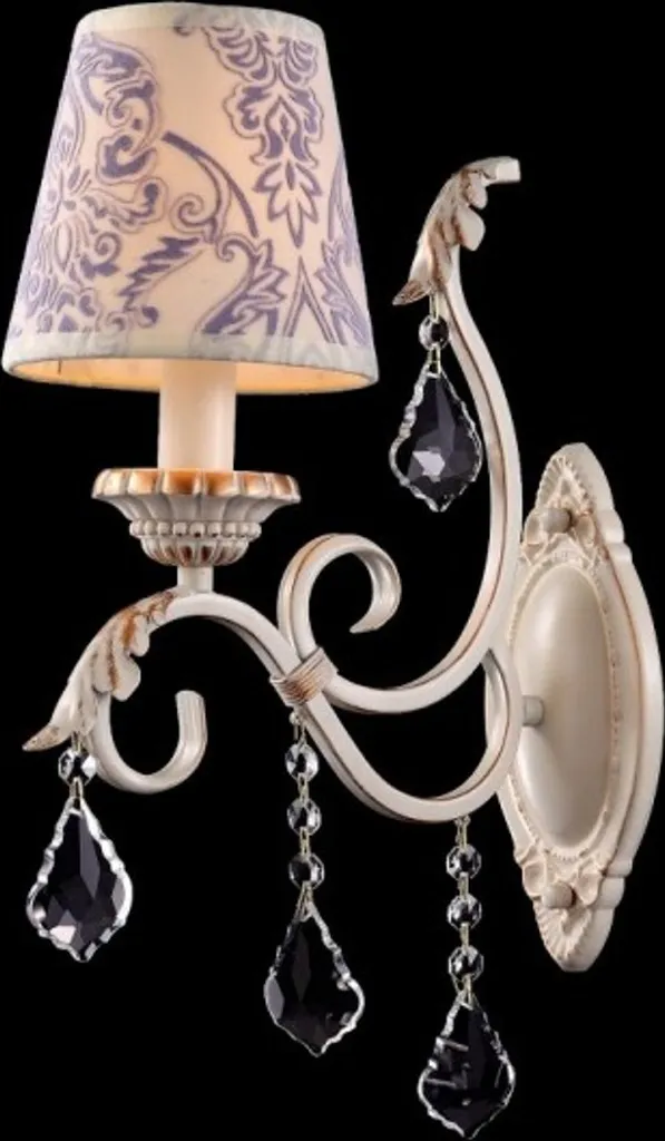 Applique murale en cristal crème et or 42 cm décor baroque luxueux