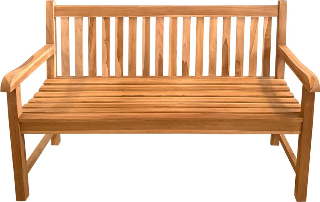 AXI Nowi Gartenbank aus Teak Holz in Braun | Holzbank mit Armlehnen | Teakholz Parkbank für den Garten / Terrasse mit Rückenlehne für 3 Personen...